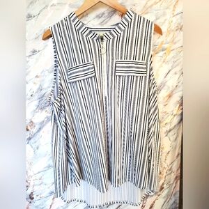 Women's Blue & White striped tank